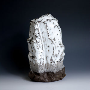 One of a kind clay vase combined with marble dust